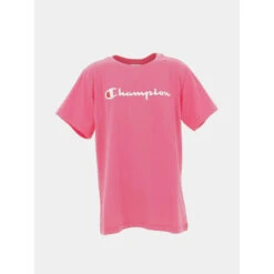 T-shirt Crewneck Logo Rose Fille - Champion