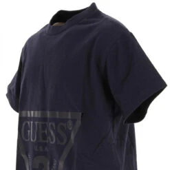 T-shirt Crop Bleu Marine Fille - Guess -ChicFit Boutique t shirt crop bleu marine fille guess 3