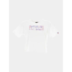 T-shirt Crop Casia Blanc Fille - Ellesse