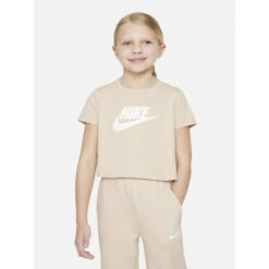 T-shirt Crop Sportswear Futura Beige Fille - Nike