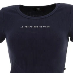 T-shirt Crop Yukon Bleu Marine Fille - Le Temps Des Cerises -ChicFit Boutique t shirt crop yukon bleu marine fille le temps des cerises 2