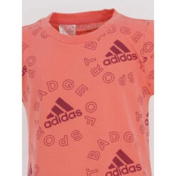 T-shirt De Sport Logo Essential Rose Fille - Adidas -ChicFit Boutique t shirt de sport logo essential rose fille adidas 2