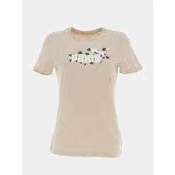 T-shirt Essential Animal Beige Fille - Puma