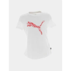 T-shirt Essential Graphic Logo Floral Blanc Fille - Puma