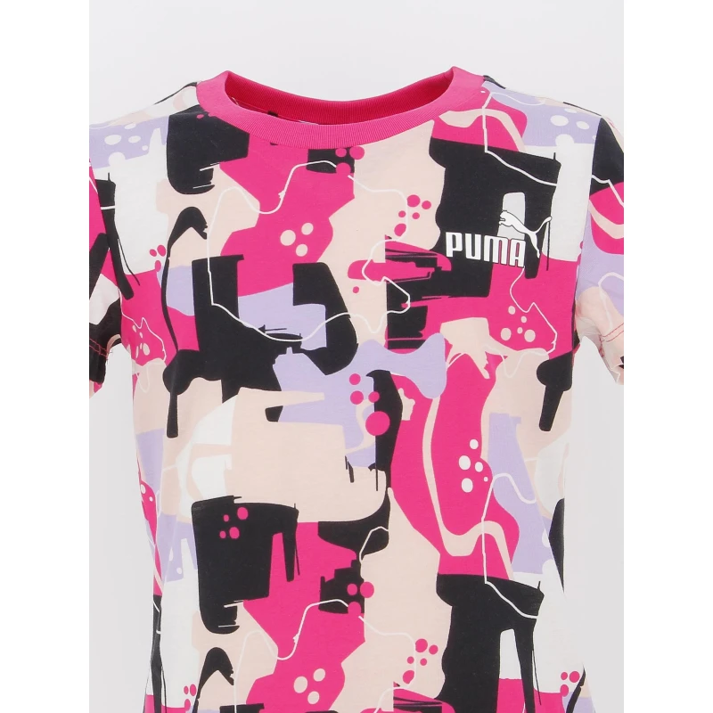 T-shirt Essential Imprimés Aop Art Rose Fille - Puma 3 T-shirt Essential Imprimés Aop Art Rose Fille - Puma – Image 3