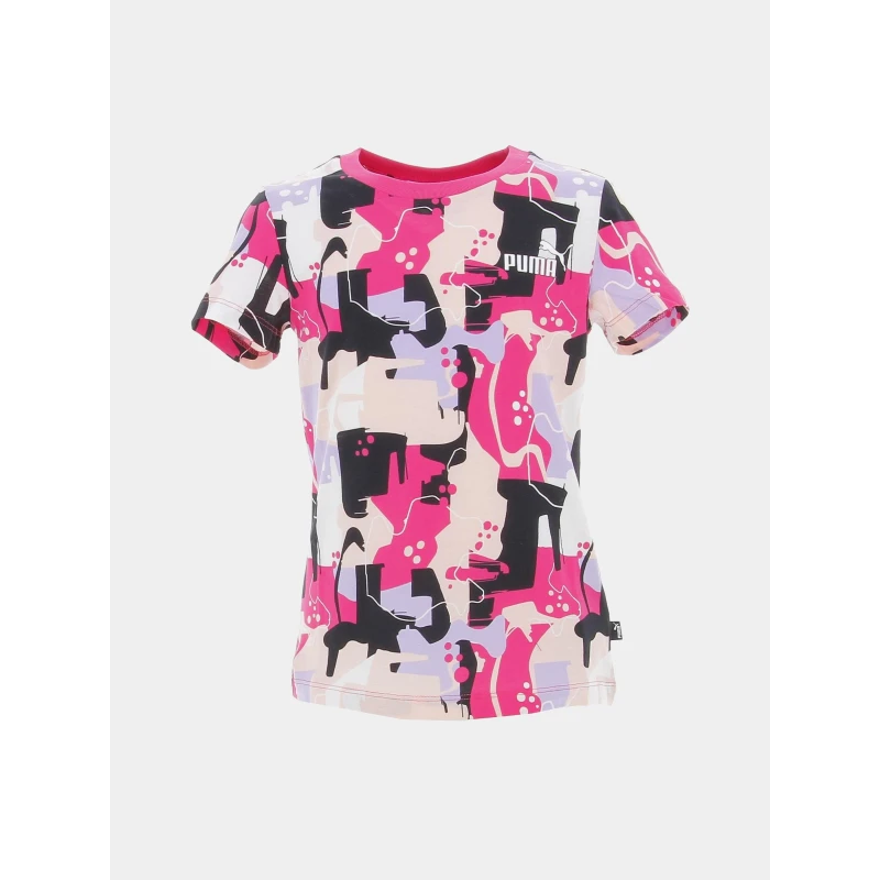 T-shirt Essential Imprimés Aop Art Rose Fille - Puma 1 T-shirt Essential Imprimés Aop Art Rose Fille - Puma