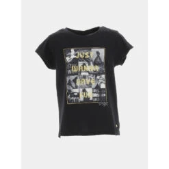 T-shirt Have Fun Photos Imprimées Noir Fille - Deeluxe