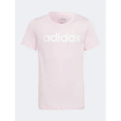T-shirt Linear Logo Rose Fille - Adidas