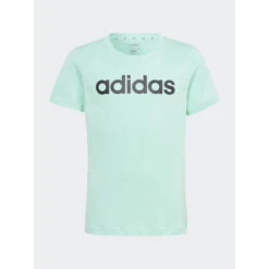 T-shirt Linear Logo Vert Fille - Adidas