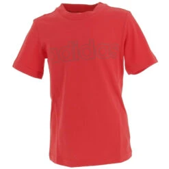 T-shirt Linear Rouge Enfant - Adidas