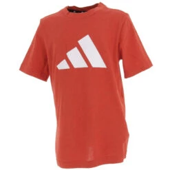 T-shirt Logo 3 Bandes Rouge Enfant - Adidas