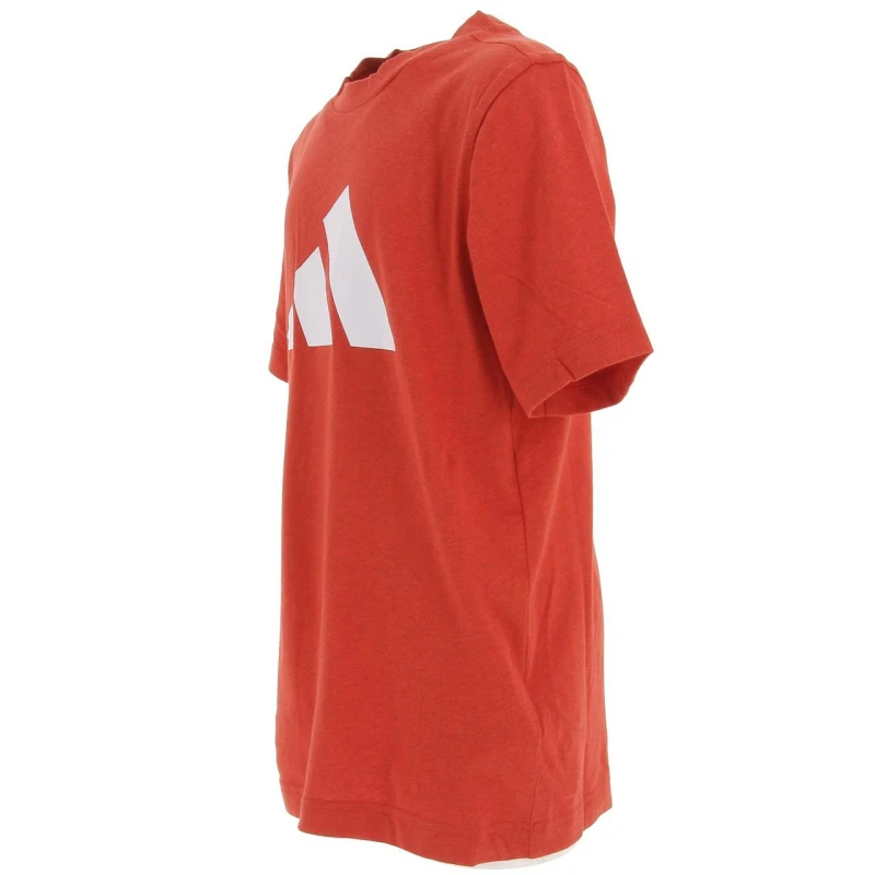 T-shirt Logo 3 Bandes Rouge Enfant - Adidas 5 T-shirt Logo 3 Bandes Rouge Enfant - Adidas – Image 5