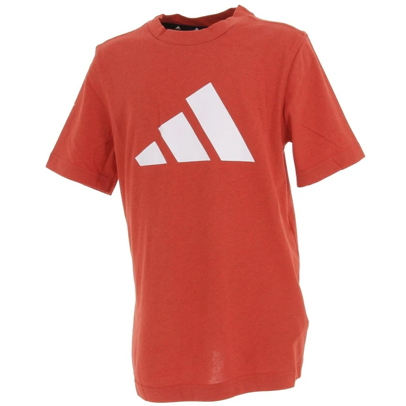 T-shirt Logo 3 Bandes Rouge Enfant - Adidas 1 T-shirt Logo 3 Bandes Rouge Enfant - Adidas