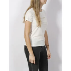 T-shirt Logo Doré Ticia Blanc Fille - Teddy Smith -ChicFit Boutique t shirt logo dore ticia blanc fille teddy smith 2