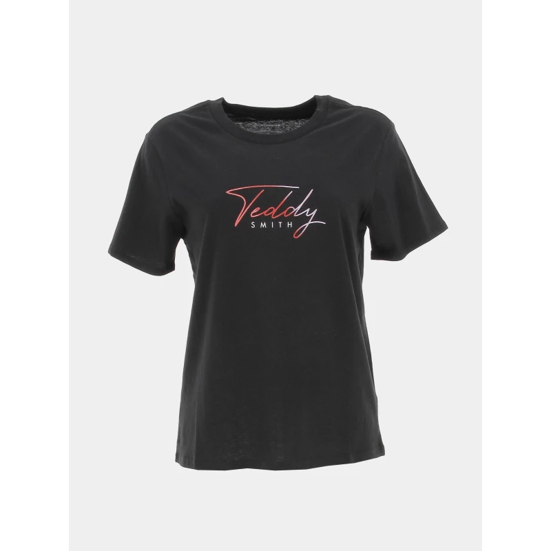 T-shirt Logo Felzy Noir Fille - Teddy Smith 1 T-shirt Logo Felzy Noir Fille - Teddy Smith