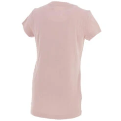 Devant -ChicFit Boutique t shirt long col rond logo irise rose fille adidas 1
