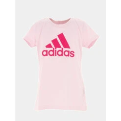 T-shirt Manches Courtes Rose Fille - Adidas