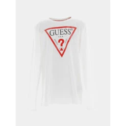 T-shirt Manches Longues Core True Blanc Enfant - Guess