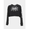 T-shirt Manches Longues Crop Icon Noir Fille - Nike