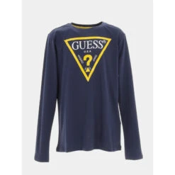 T-shirt Manches Longues Deck Bleu Enfant - Guess