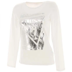 T-shirt Manches Longues Jib Blanc Fille - Guess