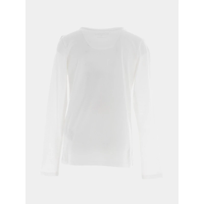 T-shirt Manches Longues Logo Blanc Fille - Guess 2 T-shirt Manches Longues Logo Blanc Fille - Guess – Image 2