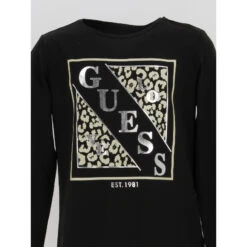 T-shirt Manches Longues Noir Fille - Guess -ChicFit Boutique t shirt manches longues noir fille guess 3