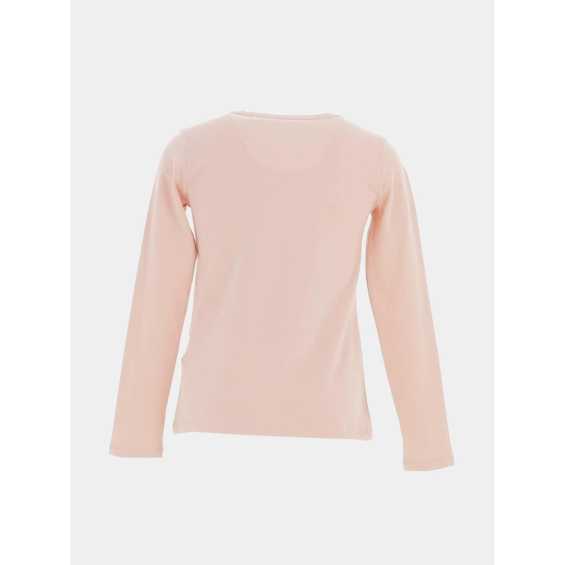T-shirt Manches Longues Rose Doré Fille - Guess 2 T-shirt Manches Longues Rose Doré Fille - Guess – Image 2