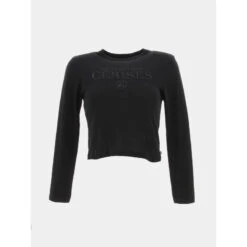 T-shirt Nancigi Brodé Noir Fille - Le Temps Des Cerises