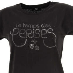 T-shirt Rila Noir Fille - Le Temps Des Cerises -ChicFit Boutique t shirt rila noir fille le temps des cerises 2