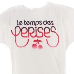 T-shirt Yuna Blanc Fille - Le Temps Des Cerises -ChicFit Boutique t shirt yuna blanc fille le temps des cerises 2